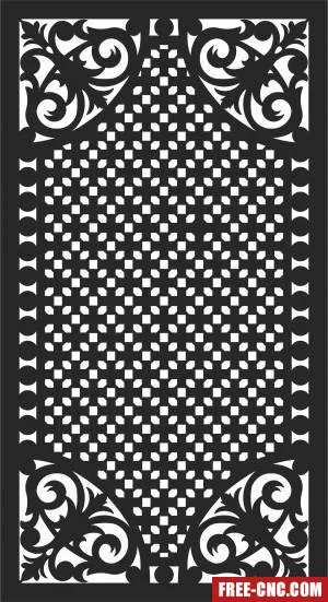 Decorative pattern wall decorative door screen - Download free dxf for cnc plasma cutting Decorative pattern wall decorative door screen - Download free dxf for cnc plasma cutting