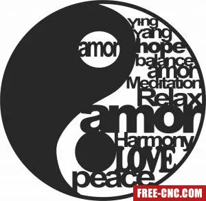 Yingyang life and death sign - Free dxf files ready to cut