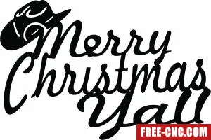 Merry christmas sign - free dxf download