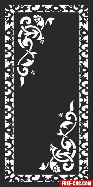 Decorative pattern panel wall screen - Download free dxf for cnc plasma cutting