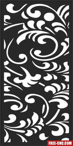 Screen pattern door screen decorative - Free dxf download