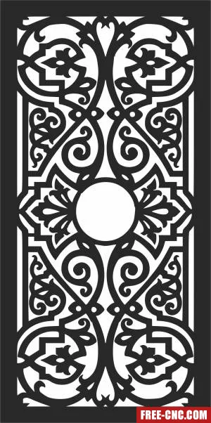 Decorative wall screen wall - Free dxf for laser cutting and plasma