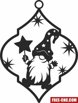 Gnome christmas ornament - Download free dxf for cnc plasma cutting