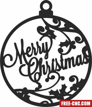 Merry christmas ornaments tree decoration - Download free dxf for cnc plasma cutting