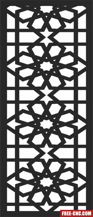 Pattern door decorative - Free dxf for laser cutting and plasma