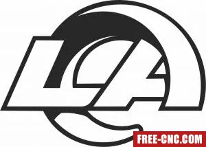 Los angeles rams american football team logo - Free dxf for laser cutting and plasma