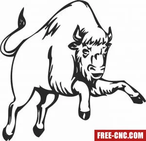 Bull clipart - Free dxf for laser cutting and plasma