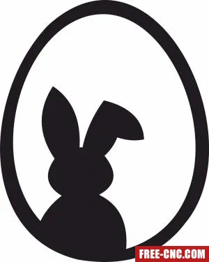 Easter egg bunny design - Free dxf for laser cutting and plasma