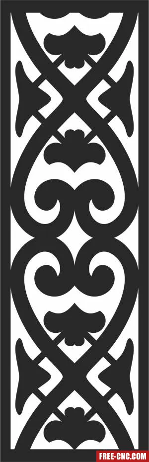 Door decorative pattern wall screen - Download free dxf for cnc plasma cutting
