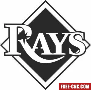 Tampa bay rays professional baseball logo - Download free dxf for cnc plasma cutting