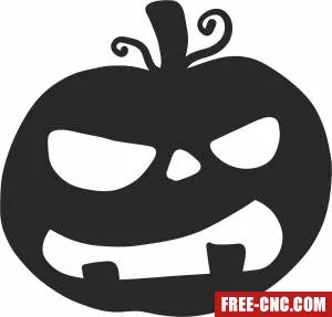 Scary pumpkin for halloween - Download free dxf for cnc plasma cutting