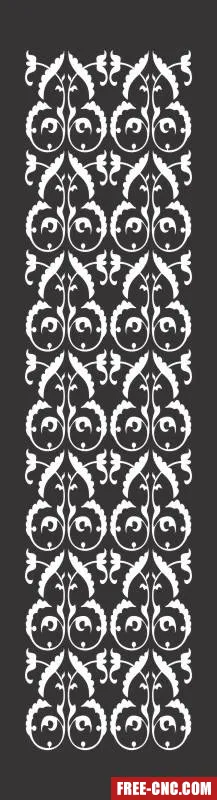 Decorative pattern wall screens panel for doors - free dxf download