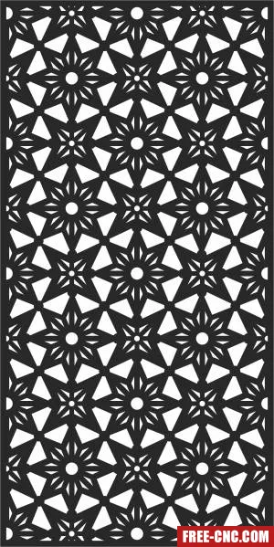 Door wall pattern wall pattern screen - Free dxf download