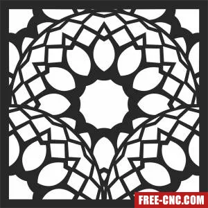 Screen door wall pattern decorative - Free dxf download