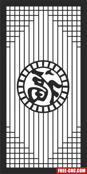 Pattern wall door - Free dxf files ready to cut