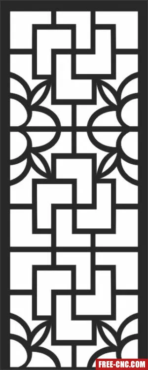 Decorative panels for doors wall screen pattern - free dxf download