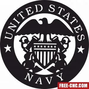 United states navy army logo - free dxf download