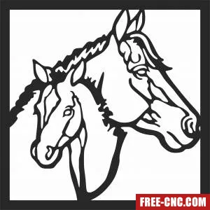 Horse clipart decor - Free dxf files ready to cut