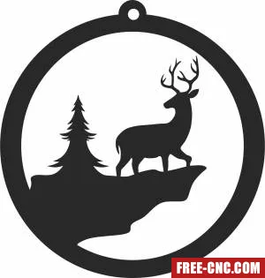 Deer christmas ornaments - Download free dxf for cnc plasma cutting