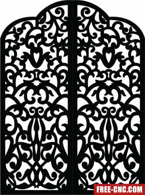 Decorative panels for doors gates wall screen pattern - free dxf download Decorative panels for doors gates wall screen pattern - free dxf download