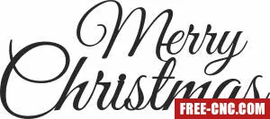 Merry christmas wall art - Free dxf files ready to cut