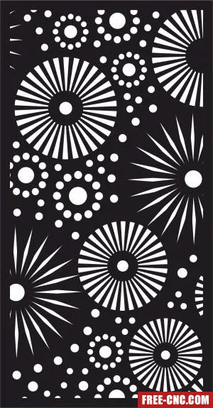 Decorative wall screen door stars fire works panel pattern - Download free dxf for cnc plasma cutting