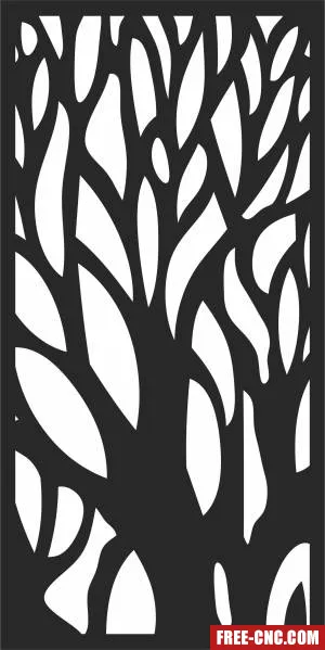 Wall door pattern screen decorative wall screen - Free dxf for laser cutting and plasma