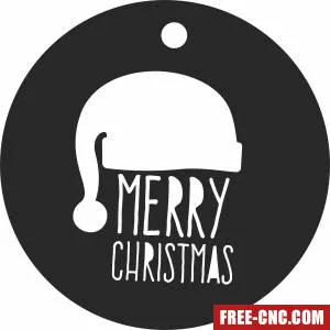 Merry christmas santa ornaments - Free dxf for laser cutting and plasma