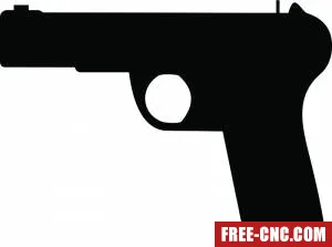 Gun silhouette - free dxf download