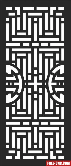Screen pattern door screen decorative door - Download free dxf for cnc plasma cutting