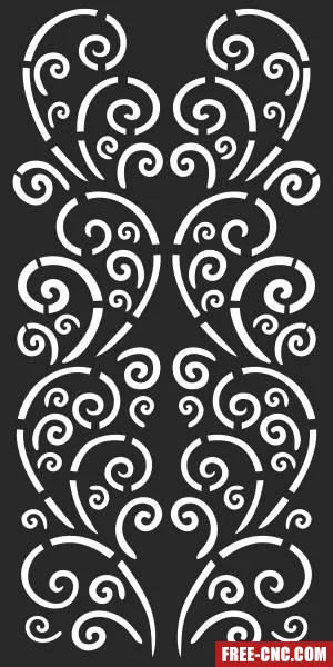 Pattern decorative door pattern door pattern decorative - Free dxf files ready to cut