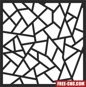 Screen decorative wall - Free dxf for laser cutting and plasma