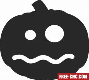 Halloween pampking silhouette - Download free dxf for cnc plasma cutting