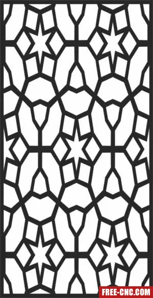 Decorative panels for doors wall screen pattern - free dxf download