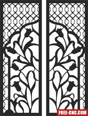 Decorative wall pattern - Free dxf for laser cutting and plasma