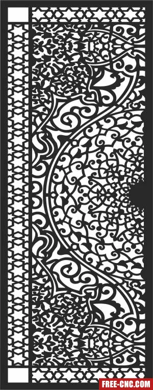 Wall decorative door screen wall decorative screen - Free dxf files ready to cut