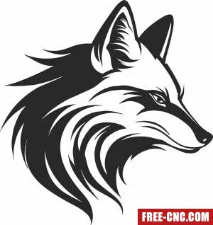 Fox face art - Free dxf files ready to cut