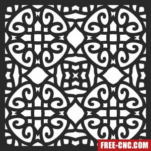 Wall screen pattern - Free dxf download