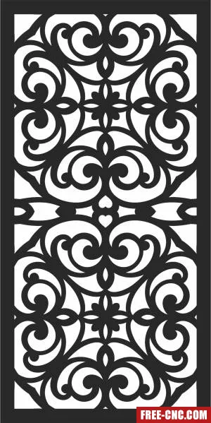 Door decorative pattern screen pattern wall pattern - Download free dxf for cnc plasma cutting