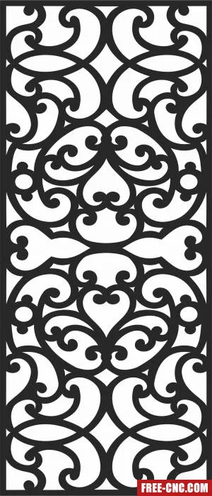 Door pattern screen door screen pattern decorative - Free dxf for laser cutting and plasma