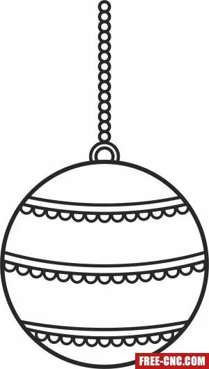 Christmas tree ornament decoration - Free dxf for laser cutting and plasma