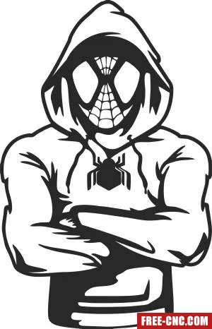 Spiderman miles morales clipart - Free dxf files ready to cut