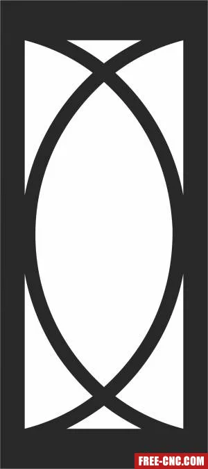 Decorative wall door pattern - Free dxf files ready to cut