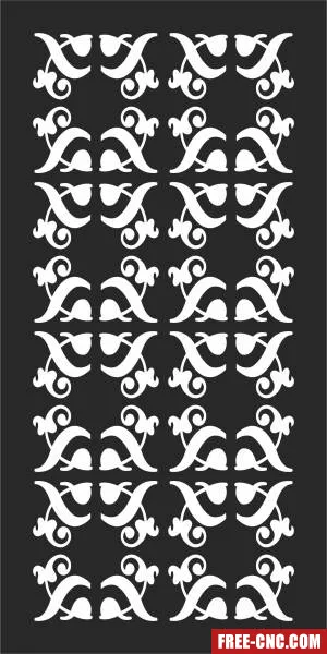 Decorative pattern panel wall screen - Free dxf files ready to cut