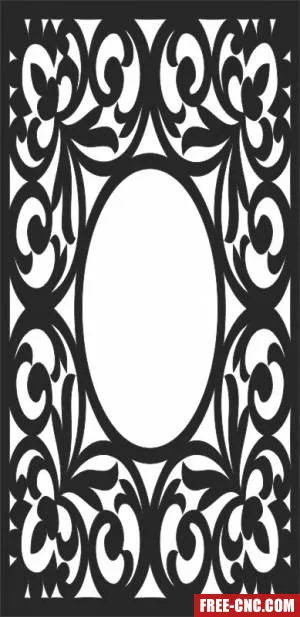 Decorative panels for doors wall screen pattern - free dxf download
