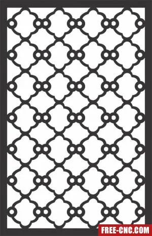 Decorative screen panel door - free dxf download