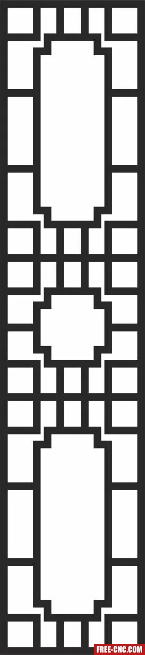 Decorative panel door wall screen pattern - Free dxf download Decorative panel door wall screen pattern - Free dxf download