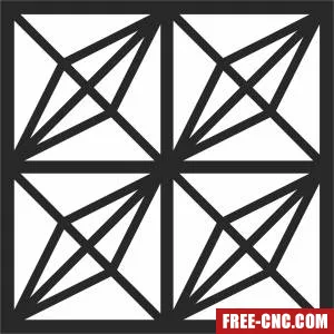 Pattern wall decor screen - Free dxf for laser cutting and plasma
