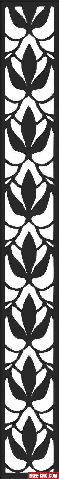 Door decorative pattern wall screen - Free dxf for laser cutting and plasma