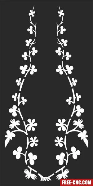 Screen pattern door pattern decorative pattern wall - Free dxf for laser cutting and plasma